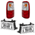 4-Piece Kit Driver and Passenger Side Headlight, Includes (2) Headlight and (2) Tail Light