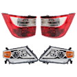 4-Piece Kit Driver and Passenger Side Headlight, Includes (2) Headlight and (2) Tail Light