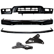 1999 Toyota 4Runner - 5-Piece Kit Front Bumper,  For Models With Sport Package and Fender Flare Holes, Painted Black, Sport Utility,  Includes (1) Bumper, (2) Bumper Bracket, (1) Bumper Trim, and (1) Valance