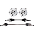 4-Piece Kit Front, Driver and Passenger Side Axle Assembly, Includes (2) Axle Assembly and (2) Wheel Hub