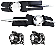 4-Piece Kit, Front, Driver and Passenger Side Halogen Fog Light, With bulb(s), Includes (2) Fog Light and (2) Fog Light Trim