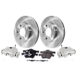 2-Wheel Set Front Brake Kit With Calipers, Plain Surface 277.88 mm Ceramic 4WD, Includes (2) Brake Caliper, (1) Brake Pad Set and (2) Brake Disc
