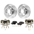 2-Wheel Set Front Brake Kit With Calipers, Plain Surface 279.91 mm FWD, Includes (2) Brake Caliper, (2) Brake Disc and (1) Brake Pad Set