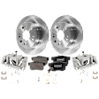 2-Wheel Set Rear Brake Kit With Calipers, Plain Surface 281.69 mm Ceramic, Includes (2) Caliper, (2) Disc, and (1) Pad Set