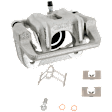 2-Wheel Set Rear Brake Kit With Calipers, Plain Surface 281.69 mm Ceramic, Includes (2) Caliper, (2) Disc, and (1) Pad Set