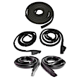 KIT-013025-C09 3-Piece Kit Door Seal - 3-Piece Kit, Includes (1) Door Seal, (1) Roof Rail Seal and (1) Hood and Trunk Seal
