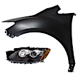 2-Piece Kit Driver Side HID/Xenon Headlight, Without bulb(s), includes Fender