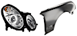 2-Piece Kit Passenger Side HID/Xenon Headlight, With bulb(s), includes Fender