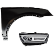 2-Piece Kit Passenger Side HID/Xenon Headlight, Without bulb(s), includes Fender