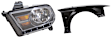 2-Piece Kit Driver Side Halogen Headlight, With bulb(s), includes Fender
