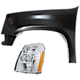2-Piece Kit Driver Side HID/Xenon Headlight, With bulb(s), includes Fender, CAPA Certified