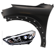 2-Piece Kit Driver Side LED Headlight, With bulb(s), includes Fender