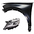 2-Piece Kit Driver Side HID/Xenon Headlight, Without bulb(s), includes Fender