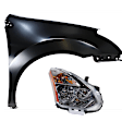 2-Piece Kit Passenger Side HID/Xenon Headlight, With bulb(s), includes Fender