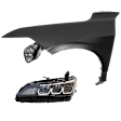 2-Piece Kit Driver Side LED Headlight, With bulb(s), includes Fender