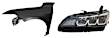 2-Piece Kit Driver Side LED Headlight, With bulb(s), includes Fender, CAPA Certified