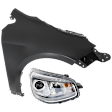 2-Piece Kit Passenger Side LED Headlight, With bulb(s), includes Fender, CAPA Certified