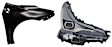 2-Piece Kit Passenger Side LED Headlight, Without bulb(s), includes Fender