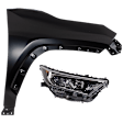 2-Piece Kit Passenger Side Halogen Headlight, Without bulb(s), includes Fender, CAPA Certified