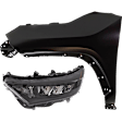 2-Piece Kit Driver Side LED Headlight, With bulb(s), includes Fender, CAPA Certified