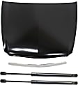 4-Piece Kit, Factory Style Hood, Sedan, Steel, Primed, Includes (1) Hood, (1) Hood Molding, and (2) Lift Support