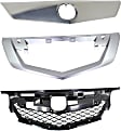 3-Piece Kit, Grille Cover Chrome, Includes (1) Grille Cover, (1) Grille Reinforcement, and (1) Grille Trim