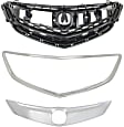 3-Piece Kit, Grille Paintable, For Models Without Adaptive Cruise Control, Includes (1) Grille and (2) Grille Trim