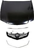 4-Piece Kit Factory Style Hood, Steel, Primed, Includes (1) Grille, (1) Grille Trim, (1) Hood, and (1) Hood Molding