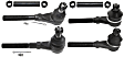 6-Piece Kit Front, Driver and Passenger Side Suspension Kit, Includes (4) Tie Rod End and (2) Tie Rod Adjusting Sleeve