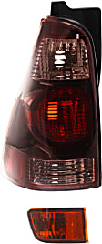 2005 Toyota 4Runner - 2-Piece Kit Driver Side Halogen Tail Light, Without bulb(s), OE Replacement,  Includes (1) Bumper Reflector and (1) Tail Light