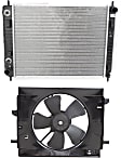 2009 Chevrolet HHR - 2-Piece Kit Radiator, 2.4L 4Cyl,  Includes (1) Cooling Fan Assembly and (1) Radiator