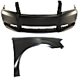 2008-2010 Dodge Avenger - 2-Piece Kit, Front Primed Bumper Cover, Includes (1) Bumper Cover and (1) Fender