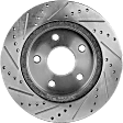 2008 Chrysler Aspen - 2-Wheel Set Front Brake Disc and Pad Kit, Cross-drilled and Slotted, 5 Lugs, 335.79 mm, Semi-metallic, 5.7L 8Cyl,  Includes (2) Disc and (1) Pad Set