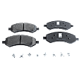 2008 Chrysler Aspen - 2-Wheel Set Front Brake Disc and Pad Kit, Cross-drilled and Slotted, 5 Lugs, 335.79 mm, Semi-metallic, 5.7L 8Cyl,  Includes (2) Disc and (1) Pad Set
