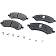 2008 Chrysler Aspen - 2-Wheel Set Front Brake Disc and Pad Kit, Cross-drilled and Slotted, 5 Lugs, 335.79 mm, Semi-metallic, 5.7L 8Cyl,  Includes (2) Disc and (1) Pad Set