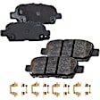 2-Wheel Set Rear Brake Disc and Pad Kit, Cross-drilled and Slotted 291.85 mm, Includes (2) Brake Disc and (1) Brake Pad Set