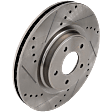 2020 Infiniti Q50 - 4-Piece Kit Front Brake Disc and Pad Kit, Cross-drilled and Slotted, Ceramic, 3.0L 6Cyl,  Includes (2) Brake Disc and (1) Brake Pad Set