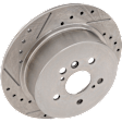 2012 Toyota Highlander Limited - 4-Wheel Set Front and Rear Brake Disc and Pad Kit, Cross-drilled and Slotted, Front-327.91 mm/Rear-309 mm, 3.5L 6Cyl,  Includes (4) Disc and (2) Pad Set
