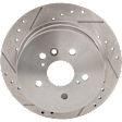 2012 Toyota Highlander Limited - 4-Wheel Set Front and Rear Brake Disc and Pad Kit, Cross-drilled and Slotted, Front-327.91 mm/Rear-309 mm, 3.5L 6Cyl,  Includes (4) Disc and (2) Pad Set