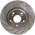 2012 Toyota Highlander Limited - 4-Wheel Set Front and Rear Brake Disc and Pad Kit, Cross-drilled and Slotted, Front-327.91 mm/Rear-309 mm, 3.5L 6Cyl,  Includes (4) Disc and (2) Pad Set