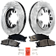 1990 Nissan D21 - 2-Wheel Set Front Brake Disc and Pad Kit, Plain Surface, 6 Lugs, 249.94 mm, Semi-metallic, RWD, 2.4L 4Cyl, Pro-Line Series  Includes (2) Disc and (1) Pad Set