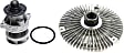 2-Piece Kit Water Pump, New, Includes (1) Water Pump and (1) Fan Clutch