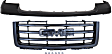 2013 GMC Sierra 1500 - 2-Piece Kit Front, Upper Primed Bumper Cover,  Includes (1) Bumper Cover and (1) Grille