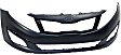 2015 Kia Optima LX - 2-Piece Kit Front Primed Bumper Cover,  Includes (1) Bumper Cover and (1) Bumper Grille