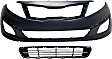 2-Piece Kit Front Bumper Grille, Black, USA Built Vehicle, Except Hybrid, CAPA Certified, Includes (1) Bumper Cover and (1) Bumper Grille