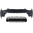 2-Piece Kit, Front, Upper Primed Bumper Cover, Includes (1) Bumper Cover and (1) Bumper Grille