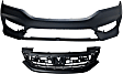 2-Piece Kit, Front Primed Bumper Cover, Sedan, Includes (1) Bumper Cover and (1) Grille