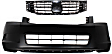 2-Piece Kit, Front Primed Bumper Cover, 4Cyl Eng., Sedan, CAPA Certified, Includes (1) Bumper Cover and (1) Grille