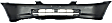 1997 Honda Civic LX - 2-Piece Kit Front Primed Bumper Cover, Sedan,  Includes (1) Bumper Cover and (1) Grille