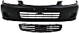 2-Piece Kit, Front Primed Bumper Cover, Sedan, Canada/USA or Japan Built Vehicle, Includes (1) Bumper Cover and (1) Grille